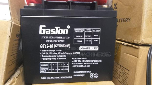Gaston Gt12-40(12v/40ah/20hrs) Solar Backup Battery