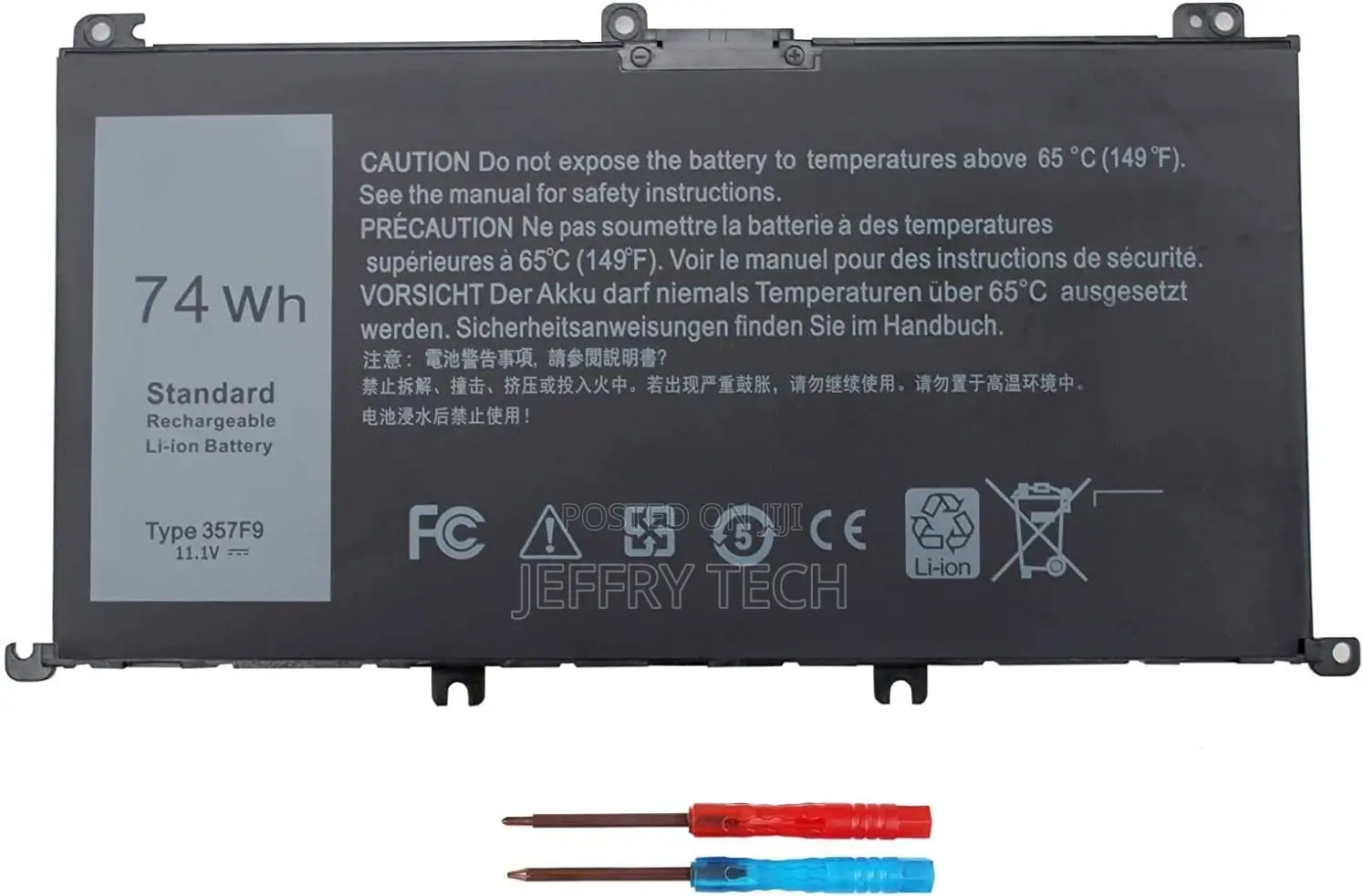 74WH 357F9 Laptop Battery for Dell Inspiron 15 7000 Gaming