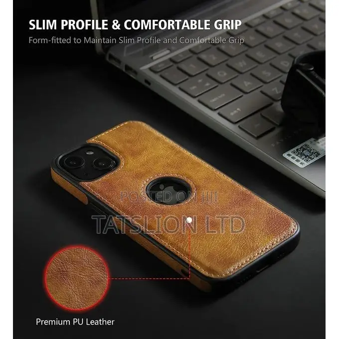 Leather Case Cover for iPhone 14 (Back Cover)