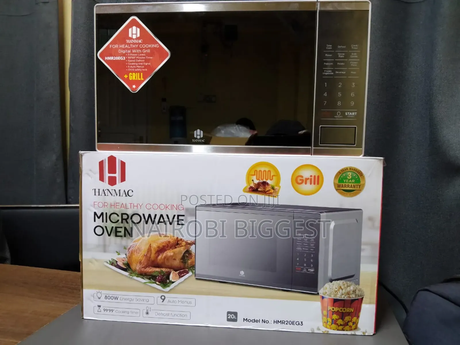 Hanmac 20l Digital Plus Grill Microwave : 3 Years Warranty
