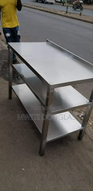 Double Shelved Stainless Steel Working Table
