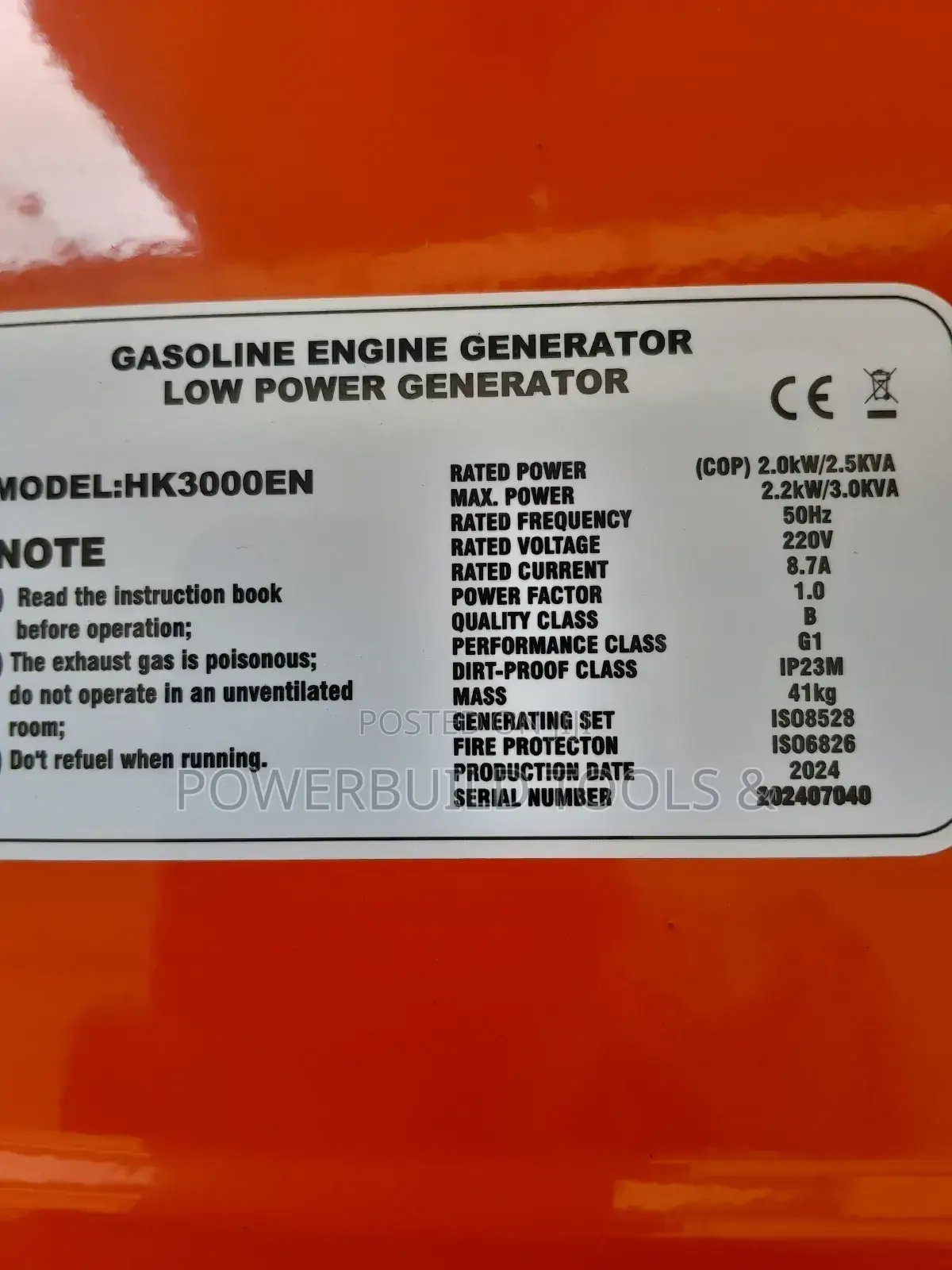 Hisaki 3kva Petrol Generator Keystart