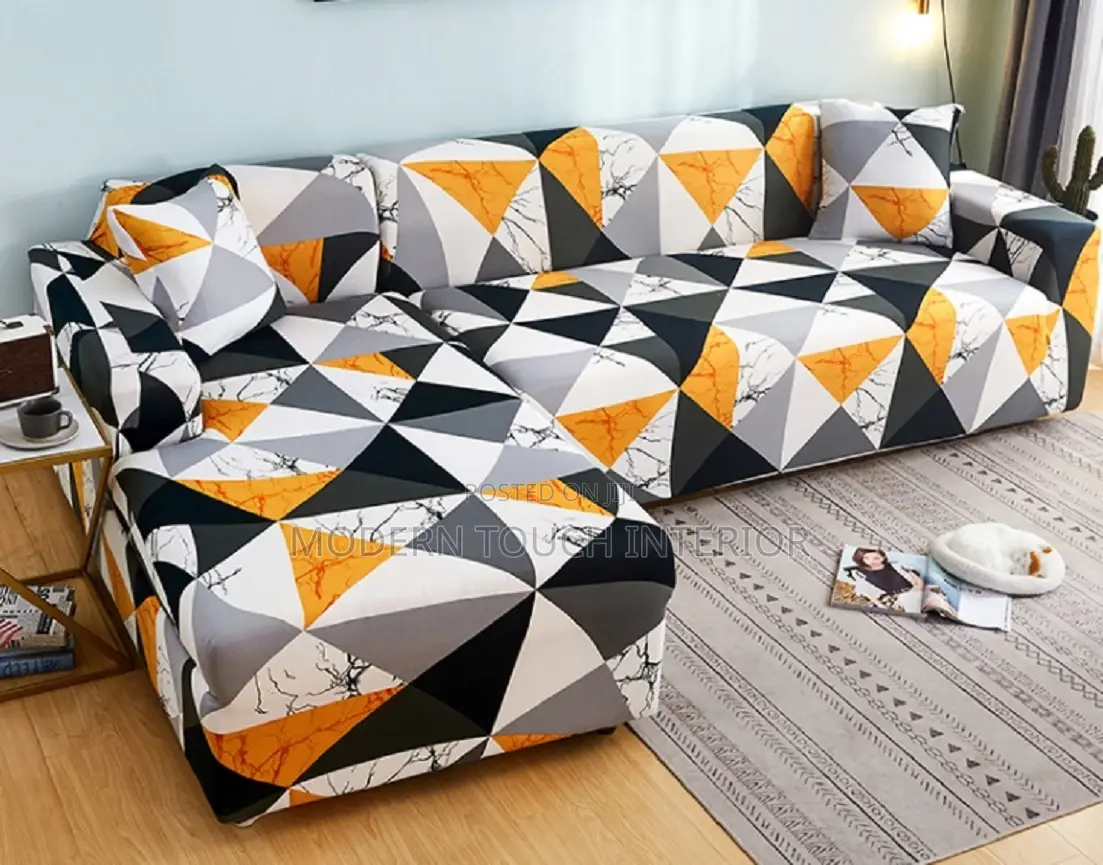 L-Shaped Printed Sofa Cover
