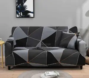 Printed Grey 3 Seater Sofa Cover