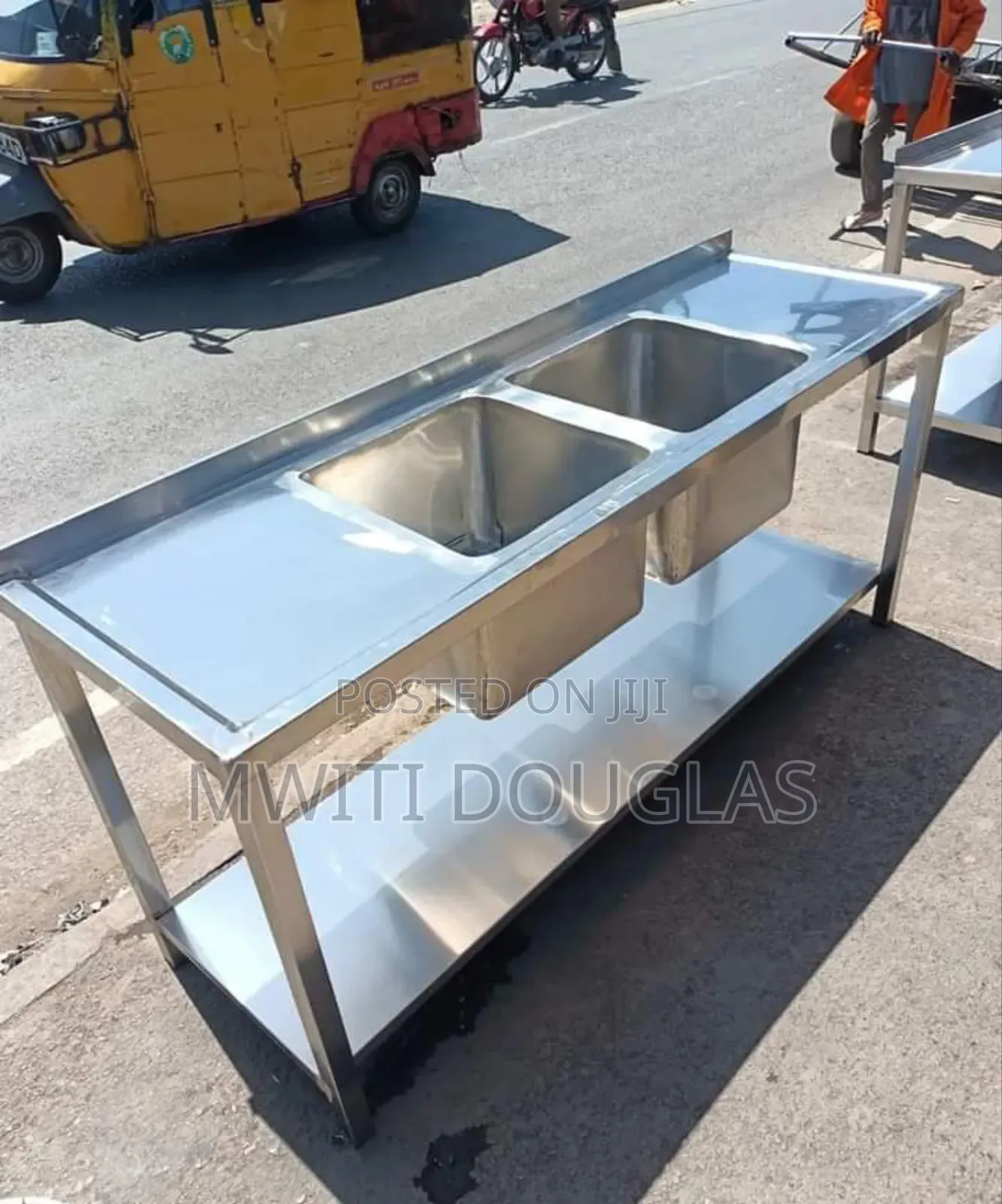 Pure Stainless Steel Shinny Double Sink