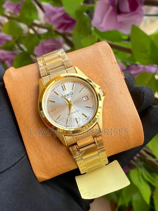 Casio Date Display Gold Watch - main view