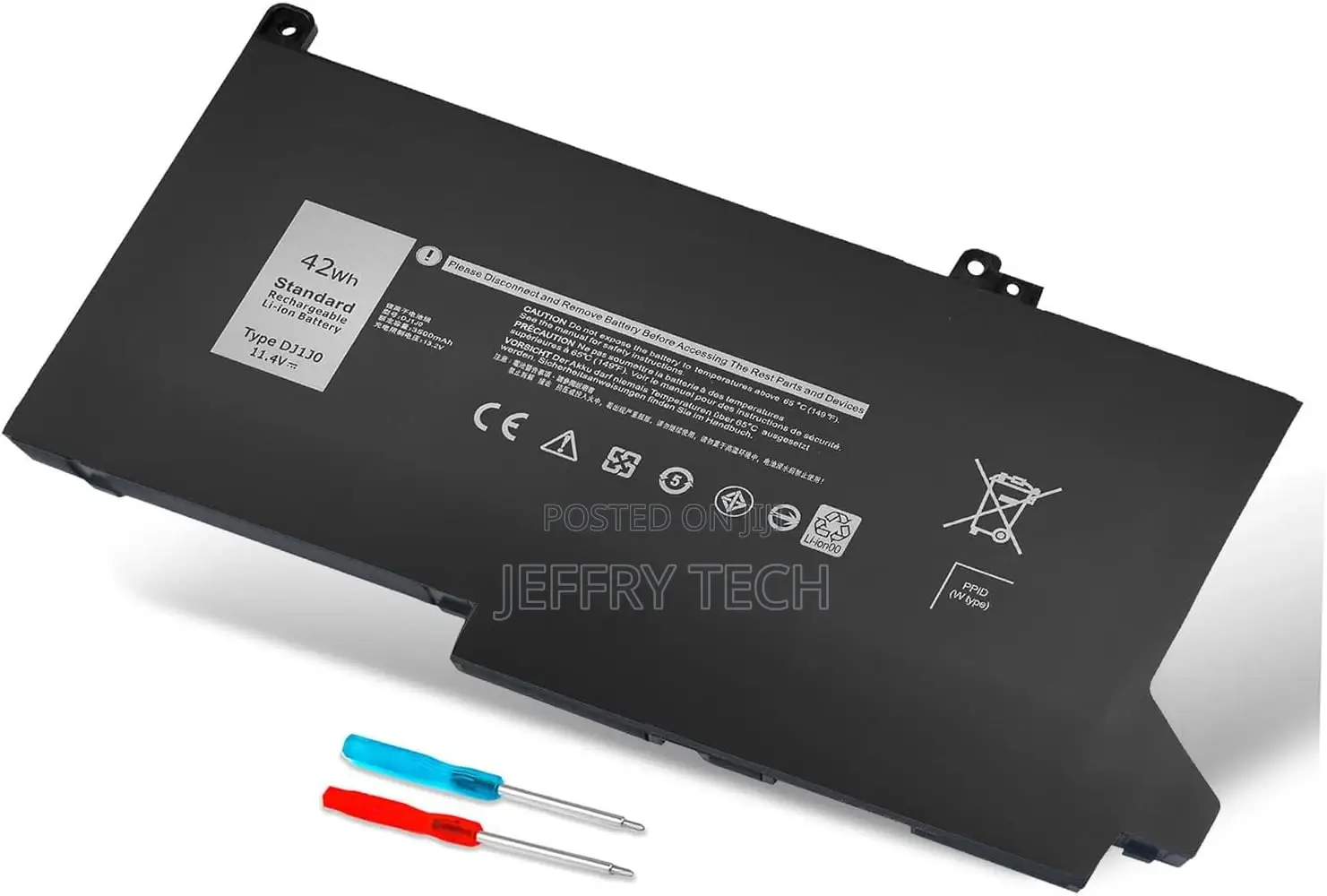 DMKAOLLK 42wh DJ1J0 Battery for Dell Latitude 7280 7290 7380