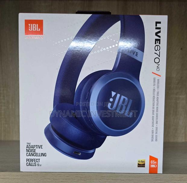 JBL Live 670NC - Noise Cancelling Headphones - Black - main view