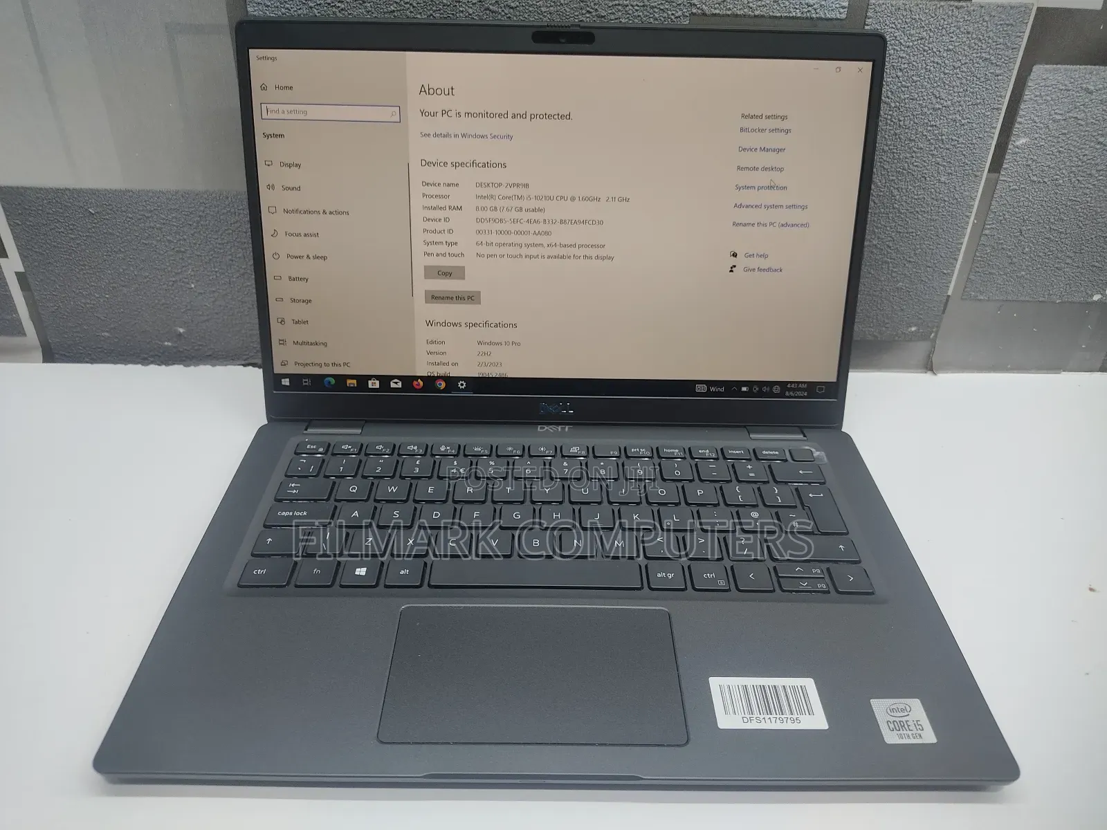 Laptop Dell 8GB Intel Core I5 SSD 256GB