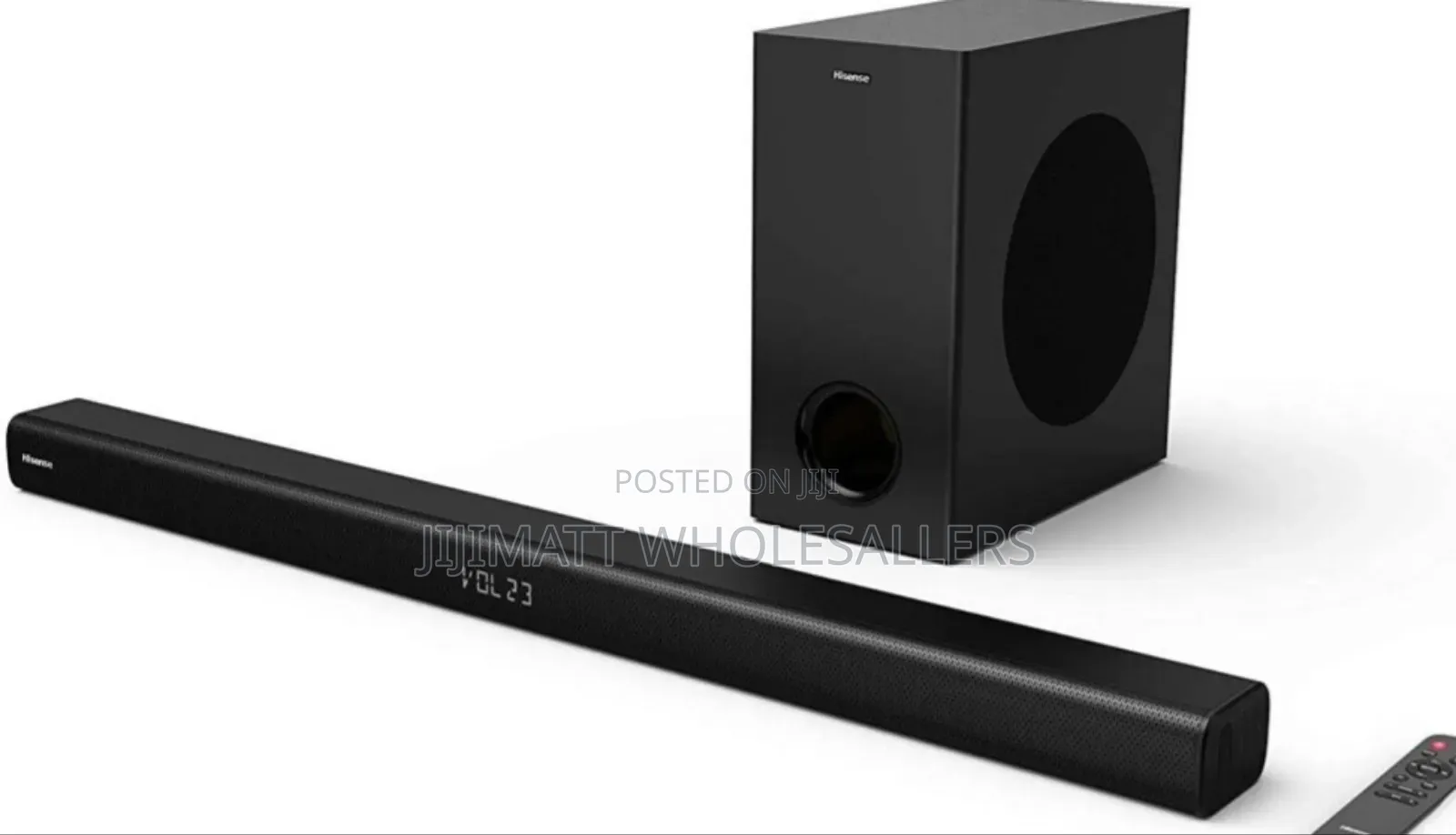 Soundbar Hisense With Wireless Subwoofer.