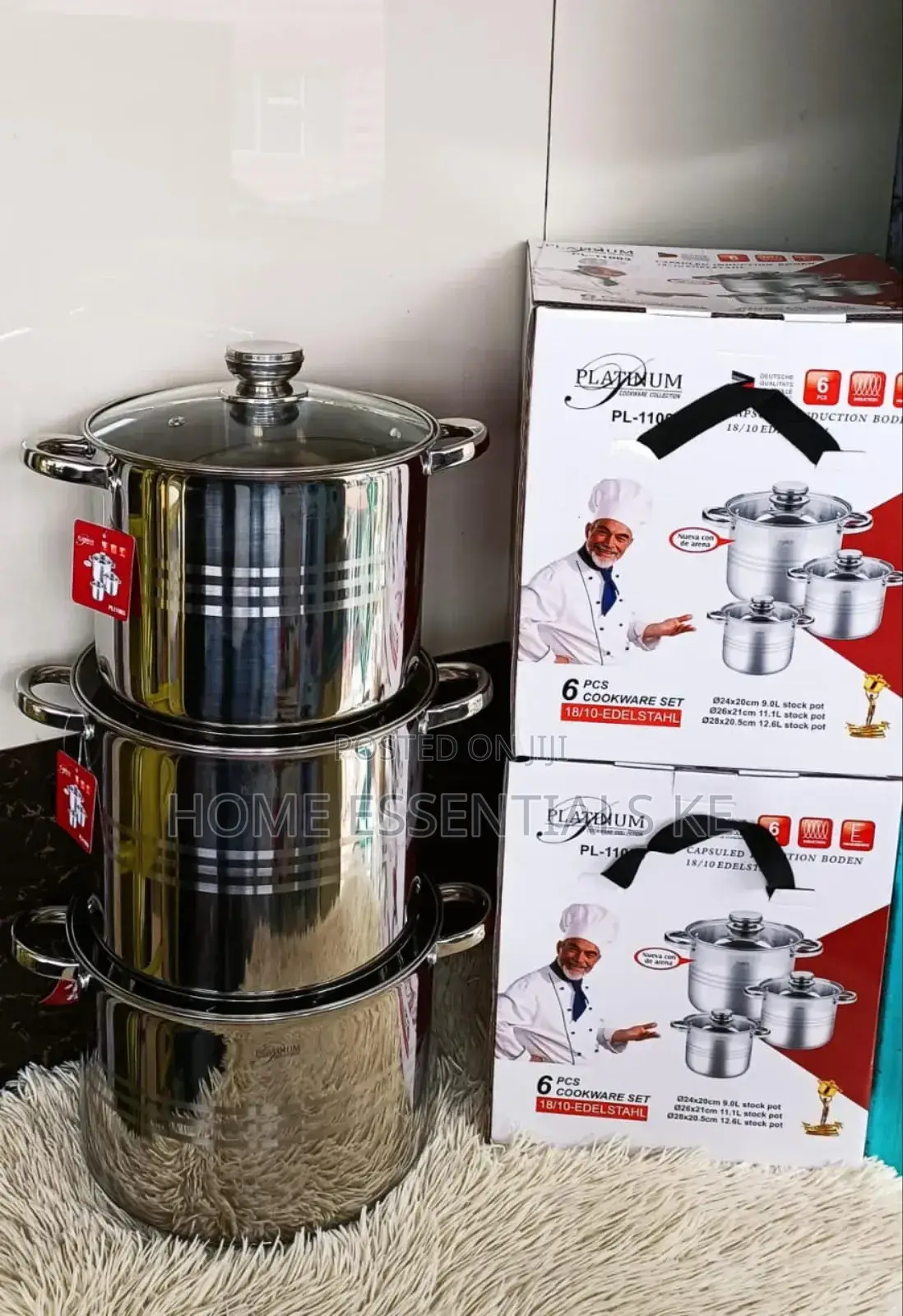 Big Size 3pcs Set Stainless Sufurias 9L,11.1L,12.6L