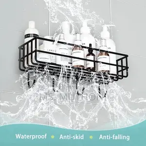 A Pair (2) Bathroom Organizer With Hooks