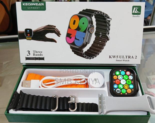 Keqwear Ultra 2.0 Smart Watch, 3 Straps, Full Touch Screen