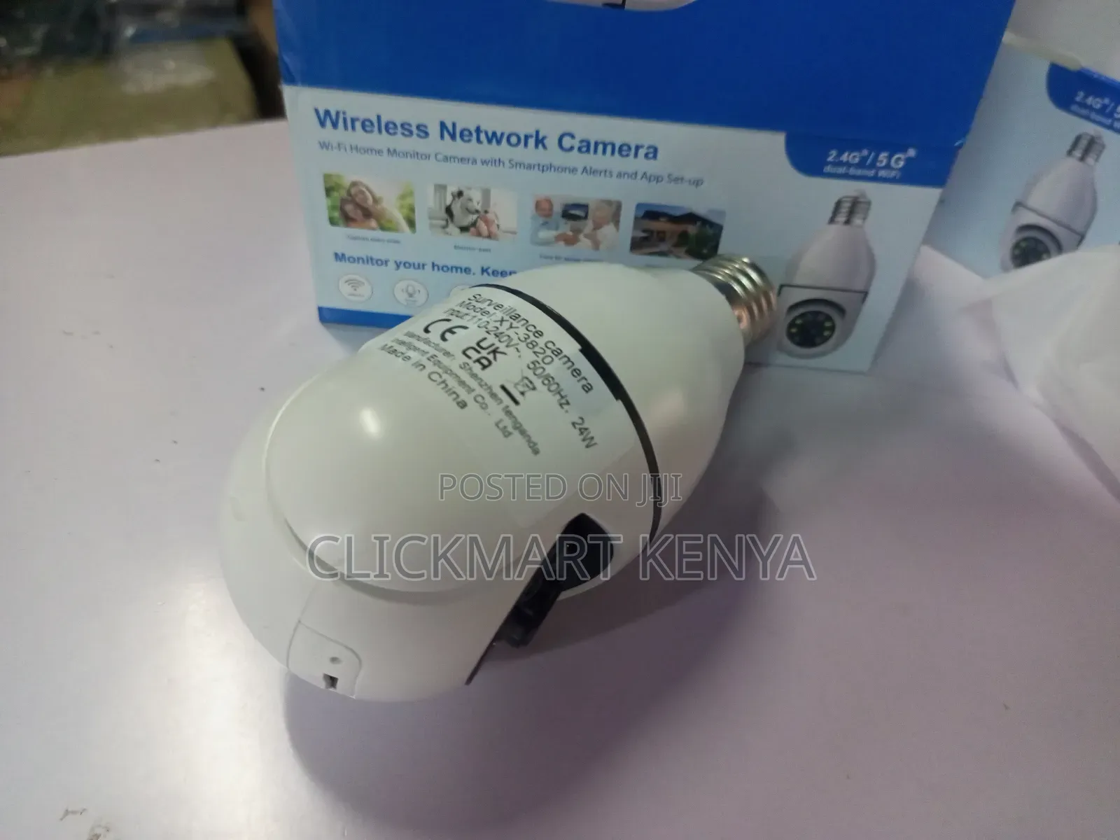 Wifi CCTV Bulb Camera 360°, Motion Detection 2way Comm