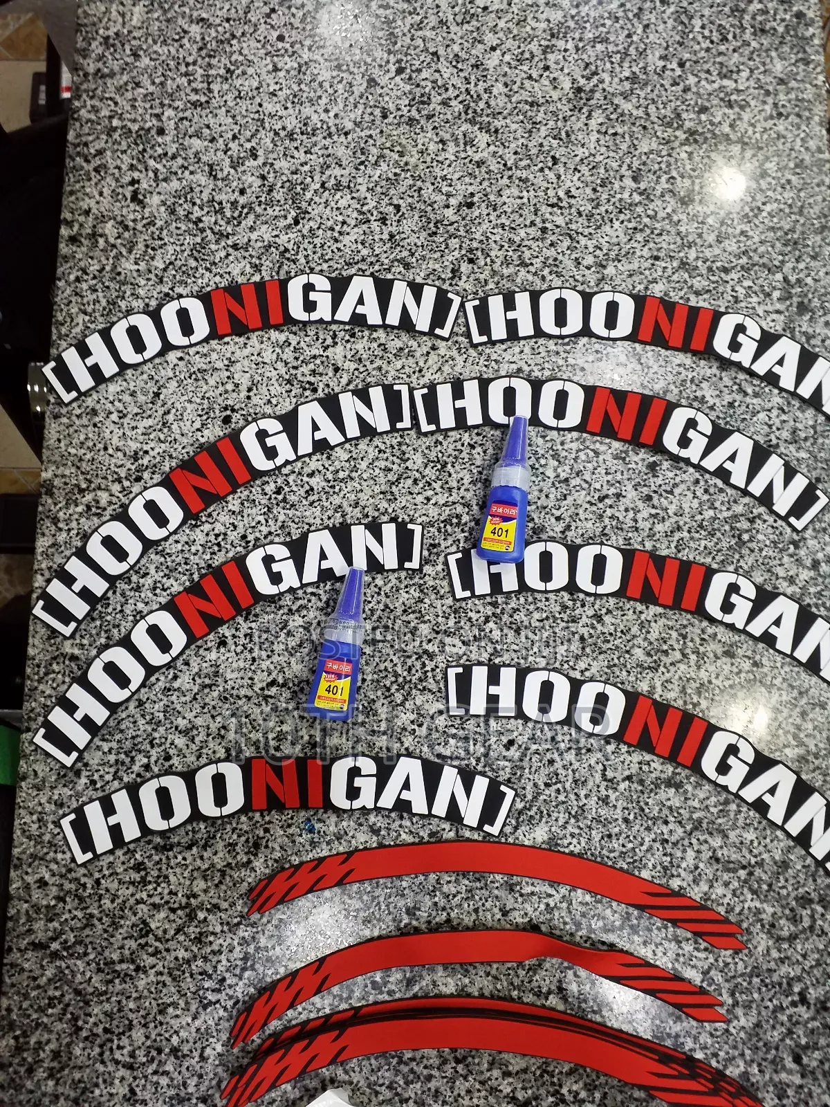 3D High Quality Hoonigan Tyre Stickers