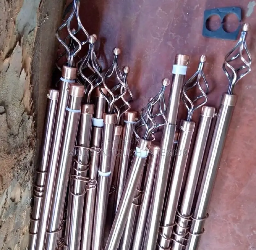 3 Meters Brown Curtain Rods