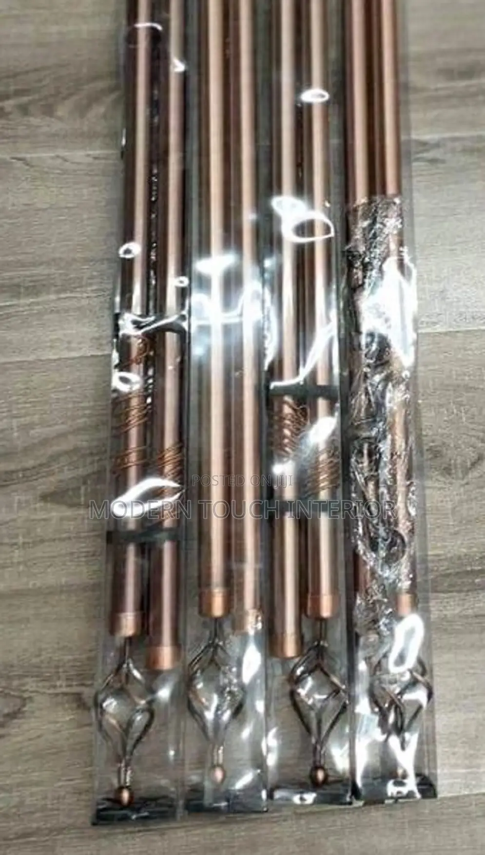 Brown 2 Meters Double Curtain Rods