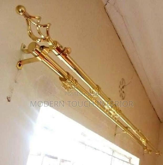 3 Meter Gold Curtain Rod