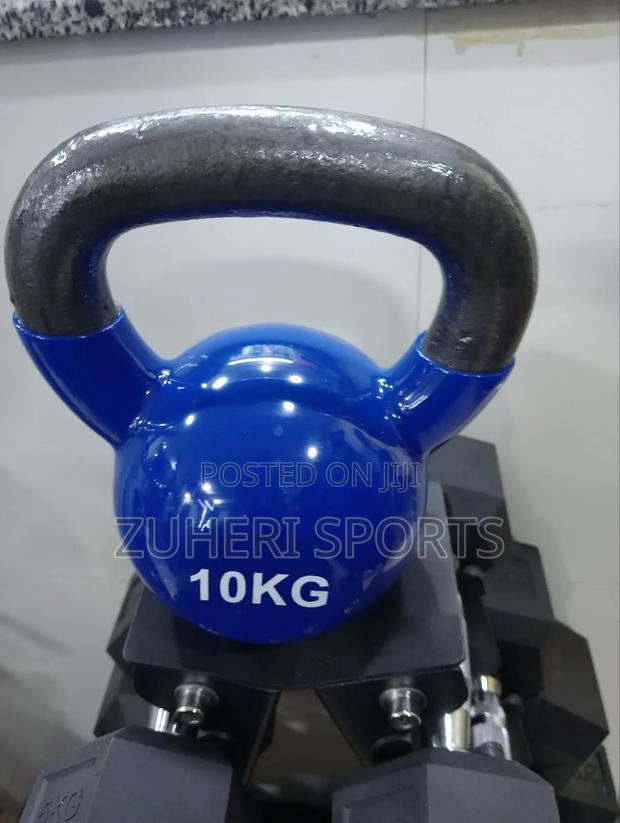 10kg Vinyl Coated Kettlebell Cast Iron Heavy Duty