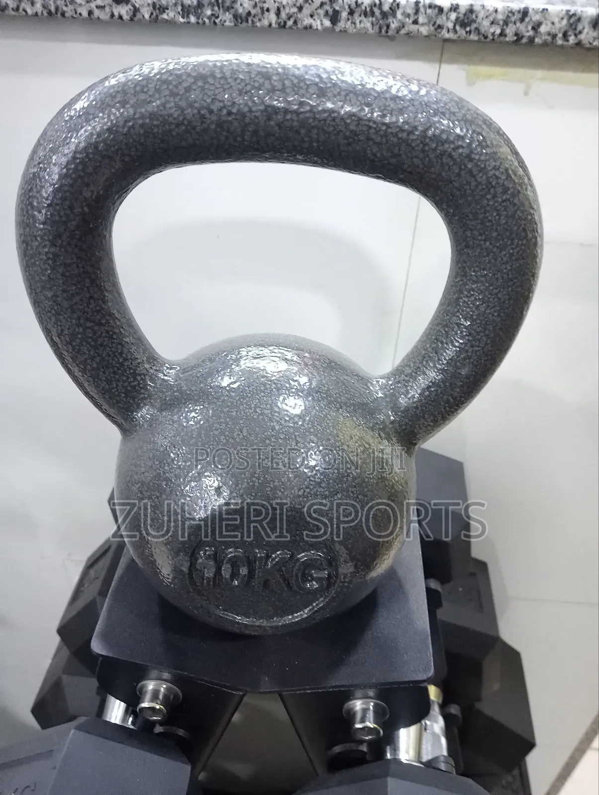 10kg Cast Iron Kettlebell Grey Heavy Duty