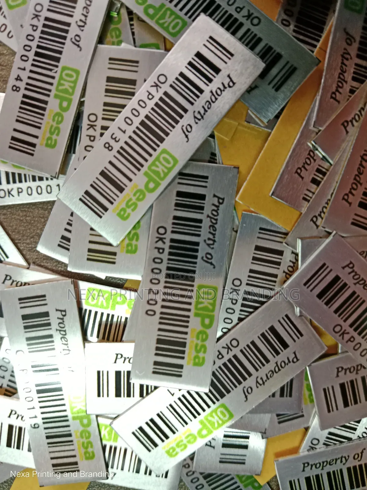 Asset Tags Aluminium Standard Size