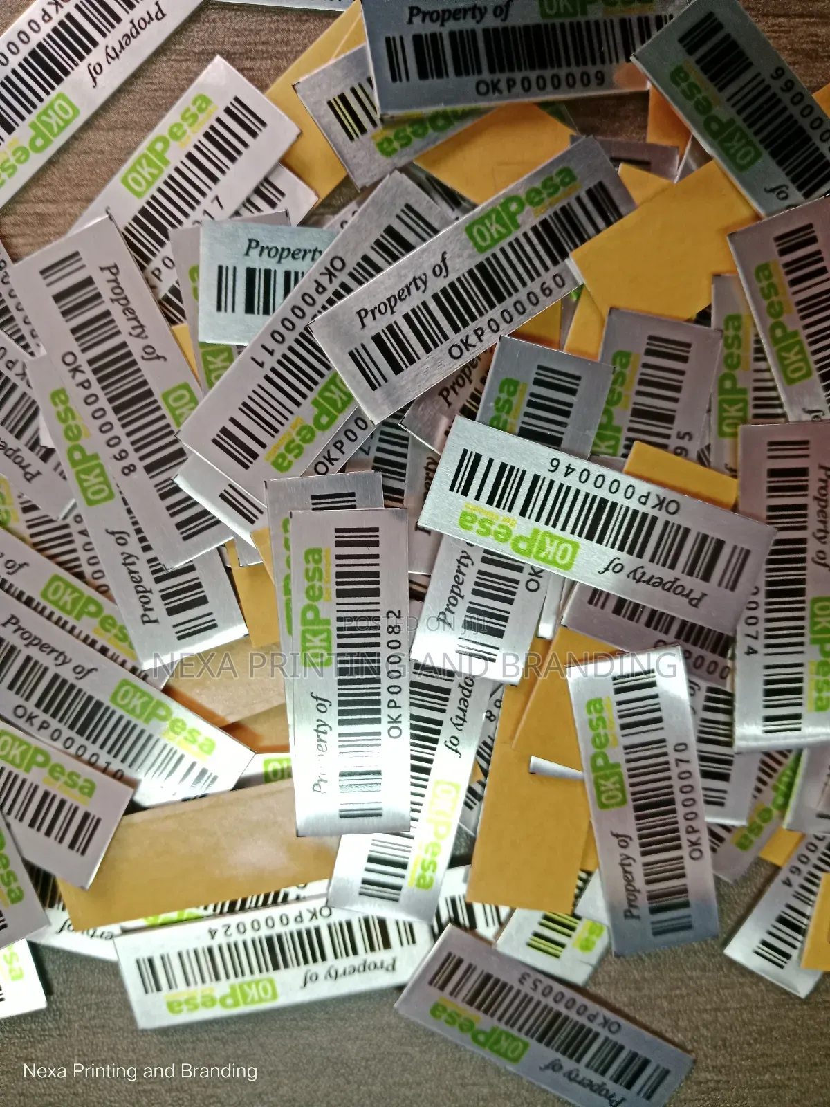 Asset Tags Aluminium Standard Size