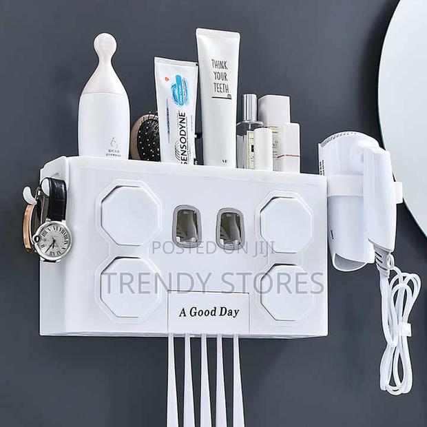 Multifunctional Toothbrush Holder/Toothpaste Dispenser
