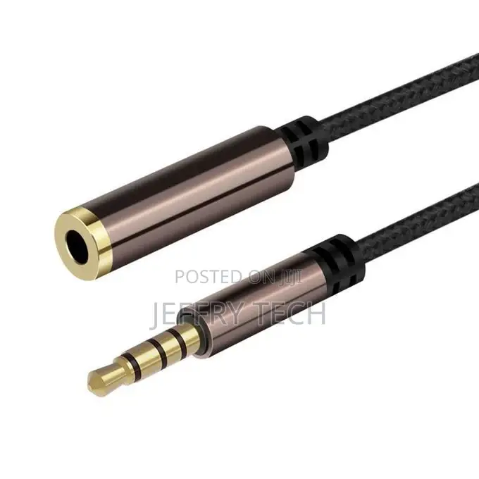 Braided 3.5mm Male to Female Extension Audio Adapt
