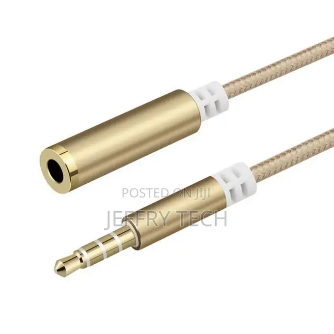 Braided 3.5mm Male to Female Extension Audio Adapt