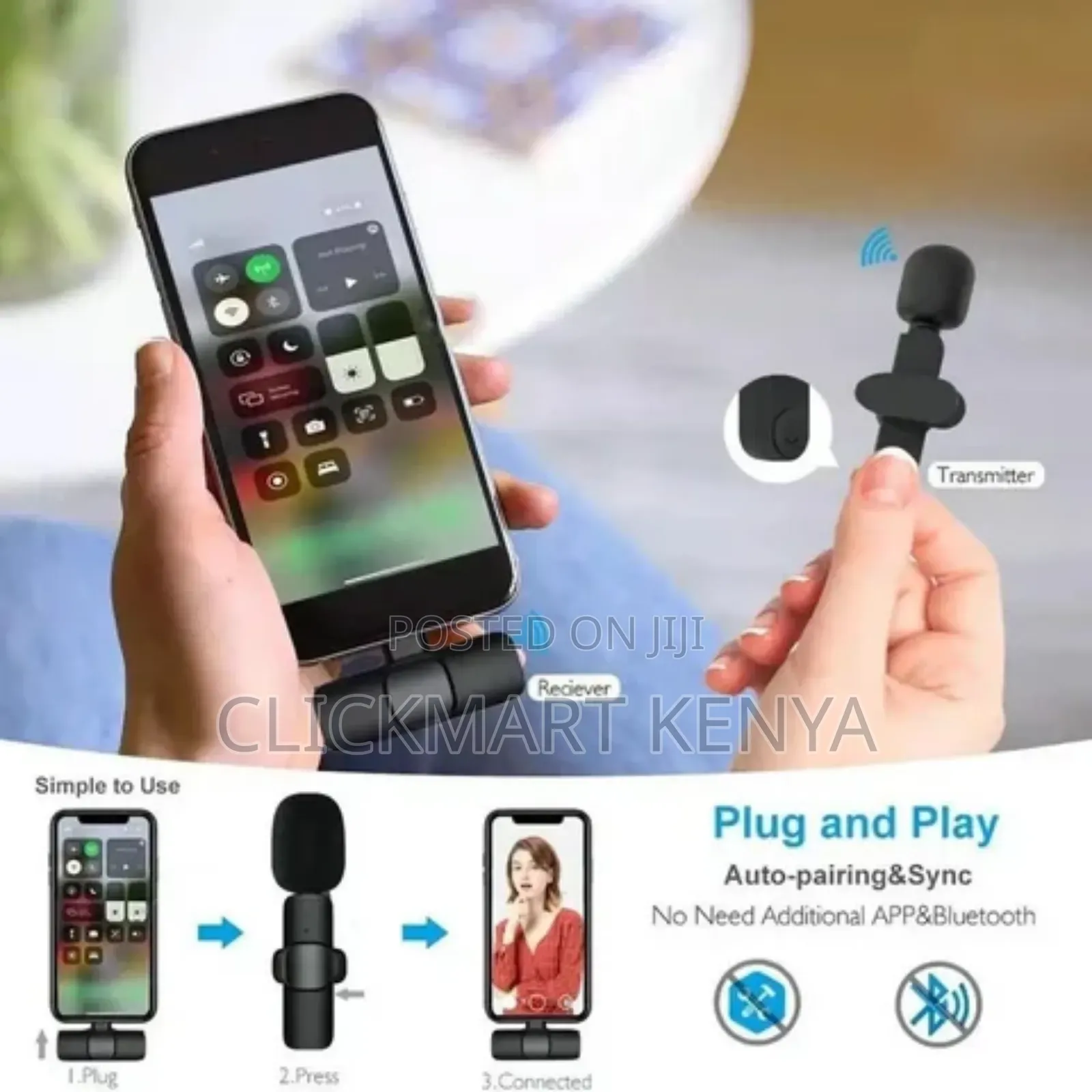 Dual Wireless Microphones for Video Recording,Live Streaming