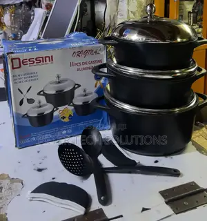 11 PCS Desini Heavy Cookware Set 28cm ,26 Cm and 24 Cm