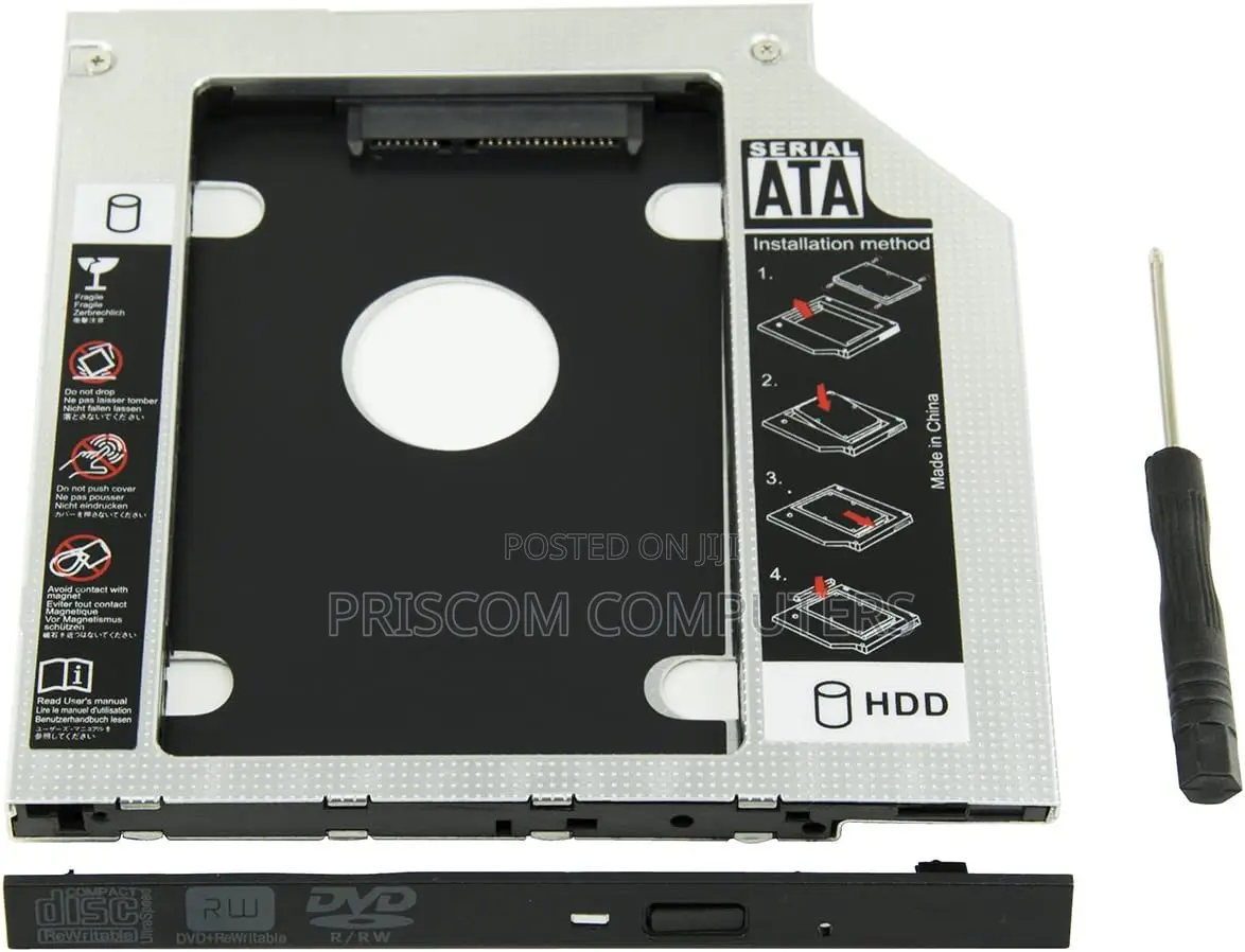 9.5mm Universal SATA 2nd HDD SSD Hard Drive Caddy for CD/DVD