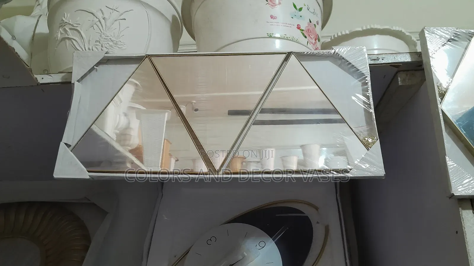 Triangle Wall Decor Mirrors Set of 3