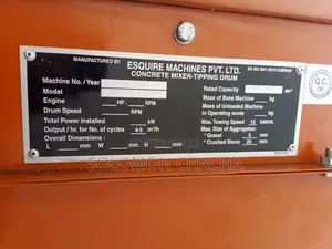 Esquire Machines 500litres Concrete Mixer With Deisel Engine
