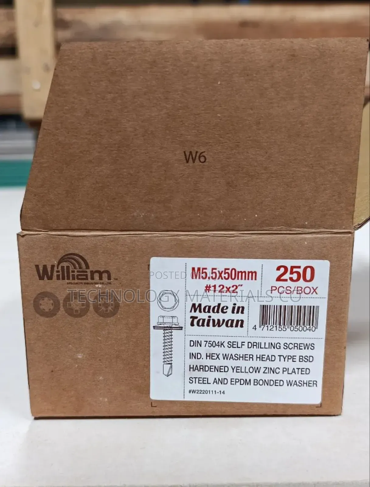 Self Tapping Screws (Greenhouse) (250pcs/Box) 2 Inches.
