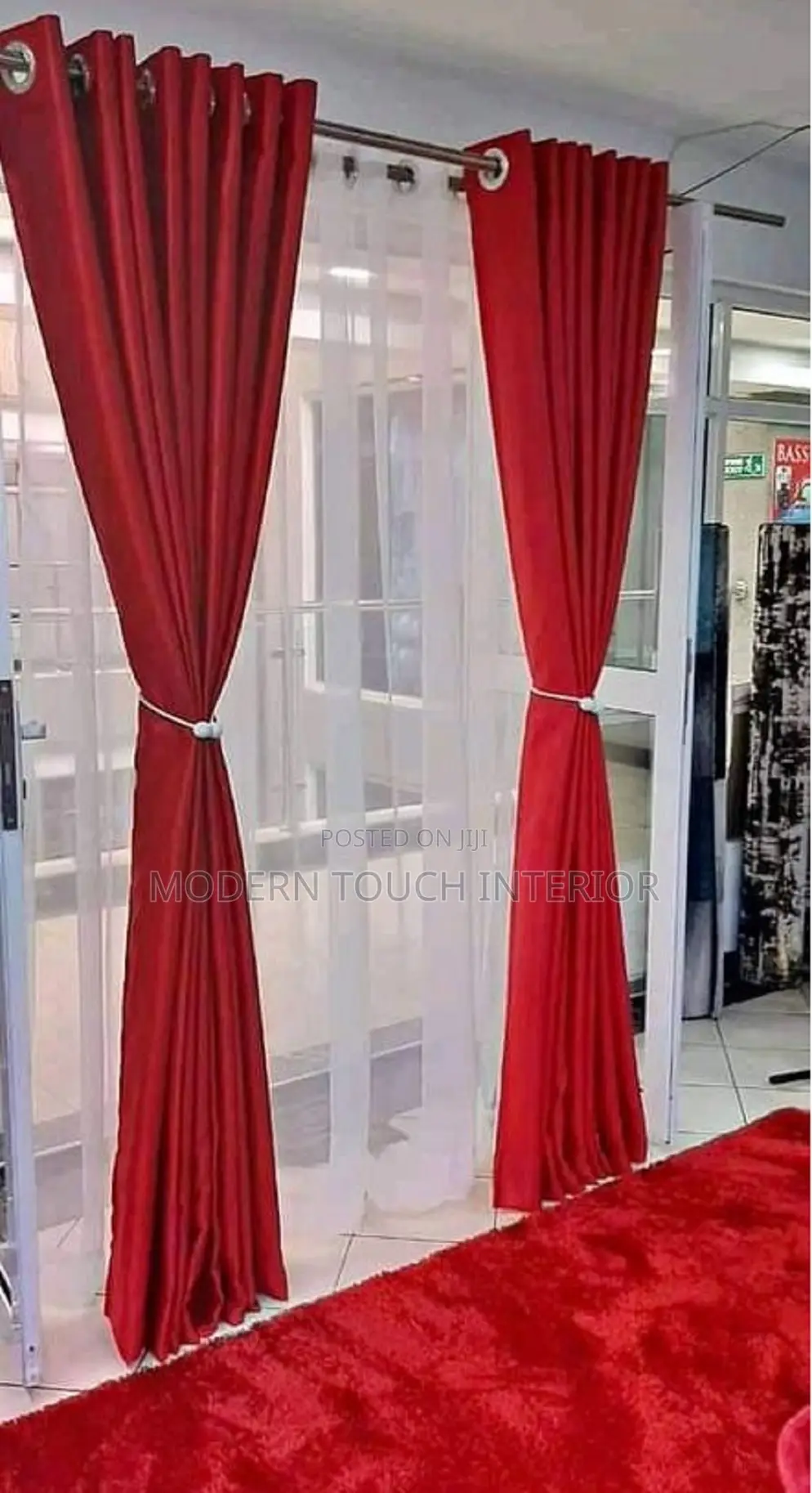 Red Modern New Curtains