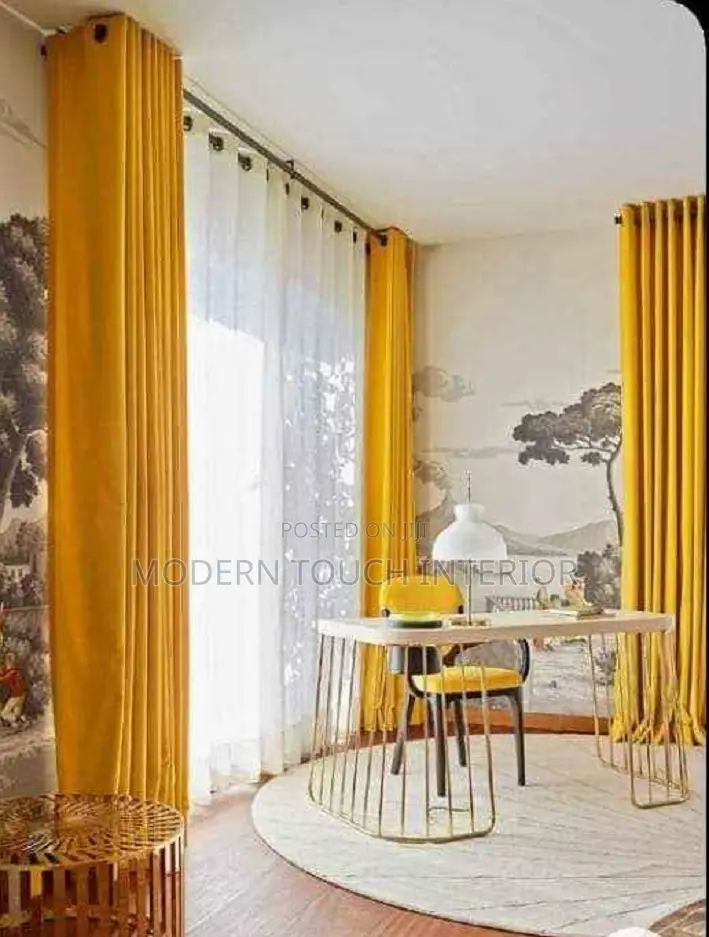 Yellow/Mustard Linen Curtain