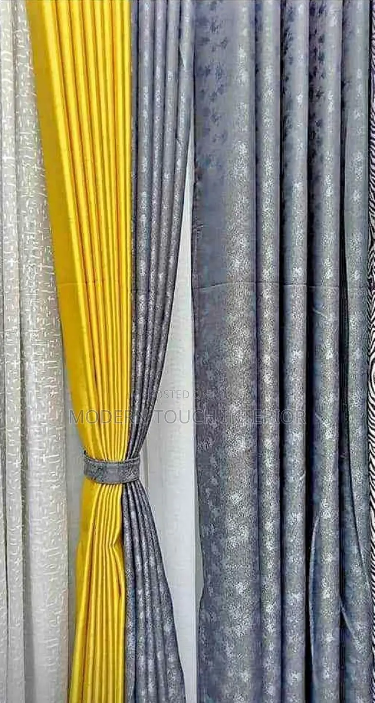 Grey and Mustard Curtains