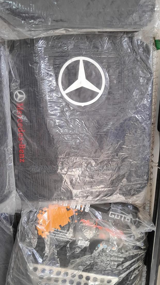 Mercedes-Benz Black White Branded Rubber Mats