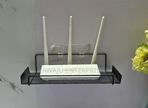 Black Wifi Router Storage Rack