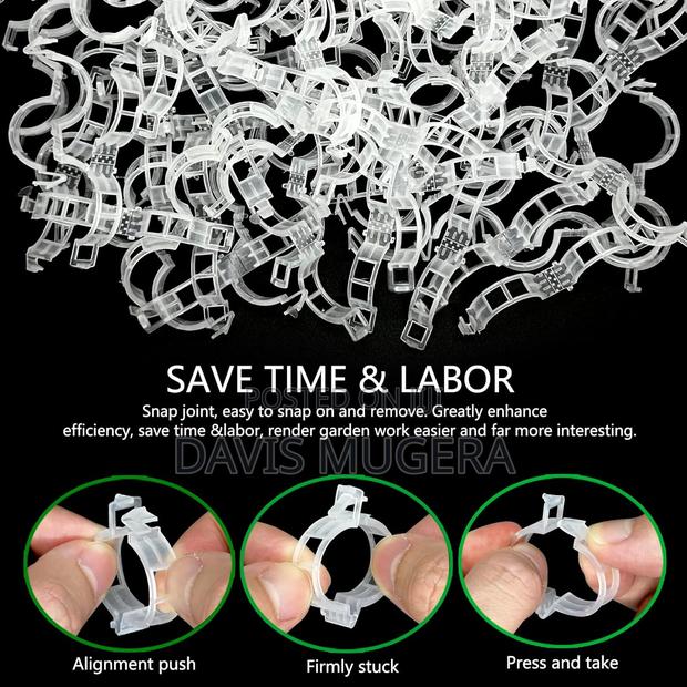300pcs Tomato Clips, Plastic Trellis Clips Plant Support - thumbnail 5