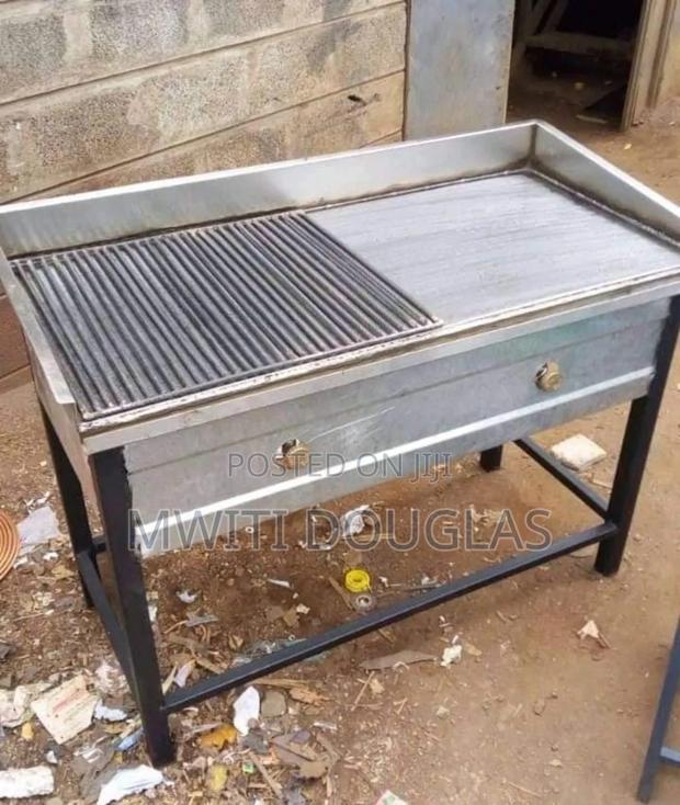 Simplified Stainless Steel Grill and and a Griddle