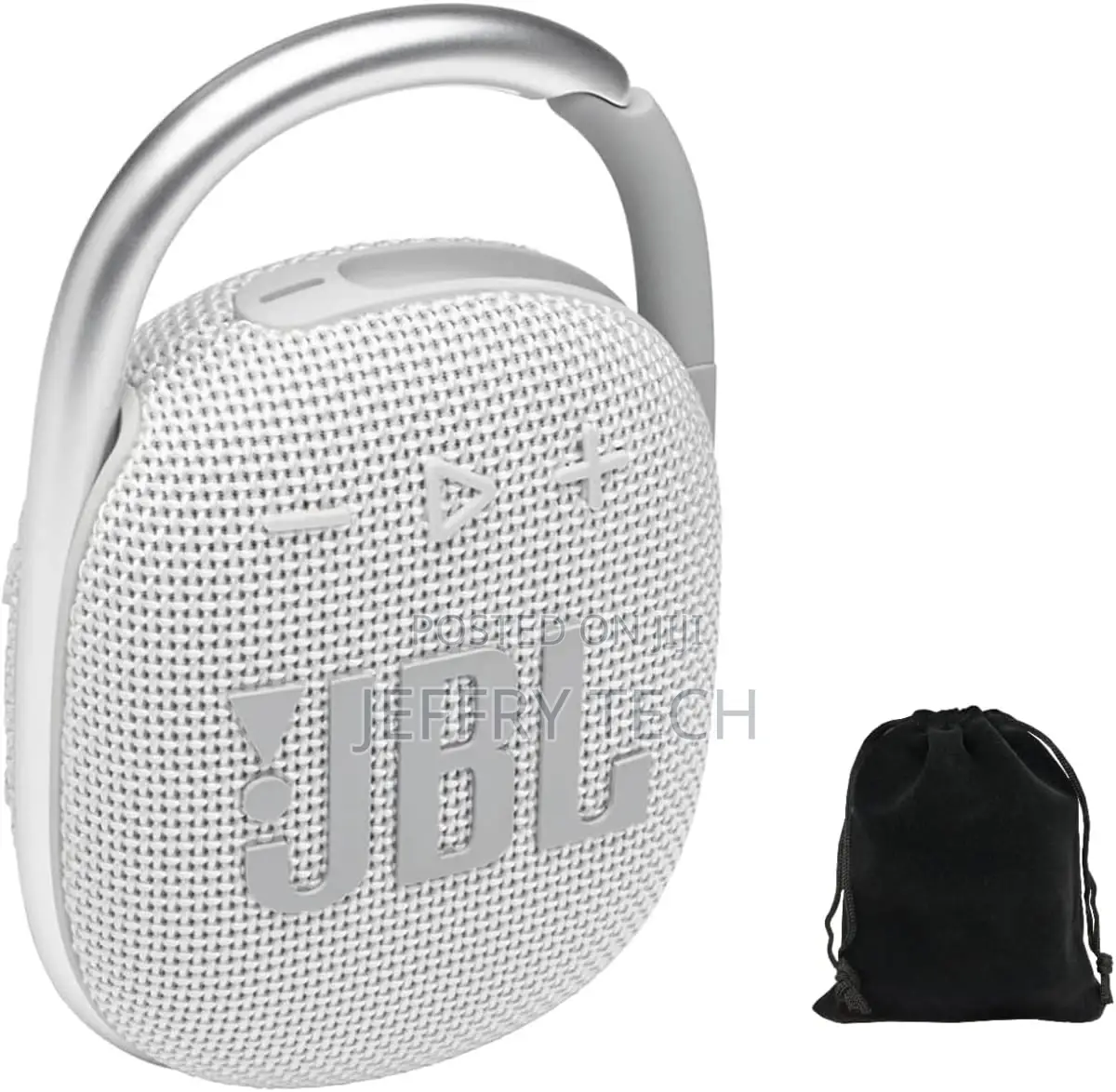 JBL Clip 4 Portable Bluetooth Speaker - White, IP67