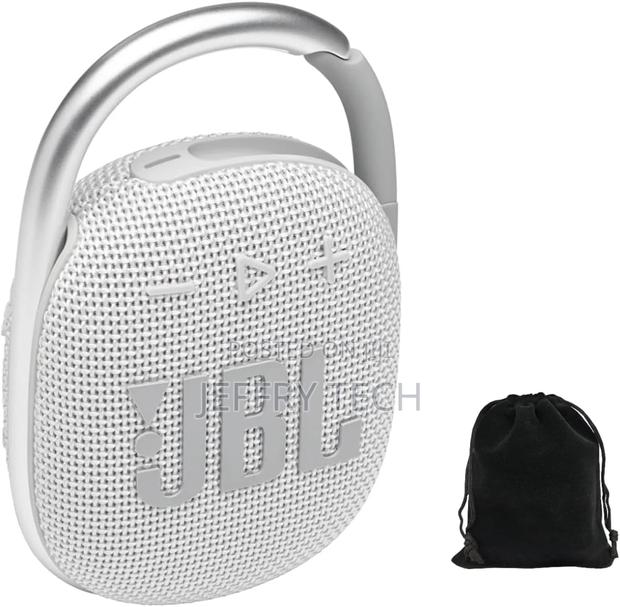 JBL Clip 4 Portable Bluetooth Speaker - White, IP67