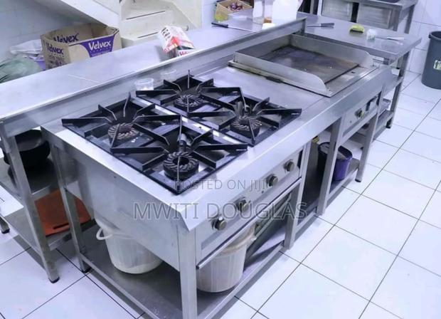 High Quality Stainless Steel Four Burner Combined Unit