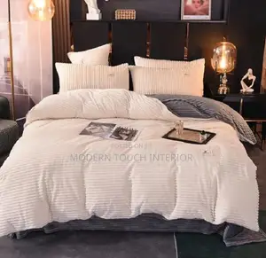 6 by 6 White Velvet Duvets
