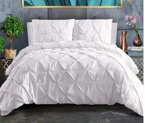 White Pin Tuck Duvet Cover