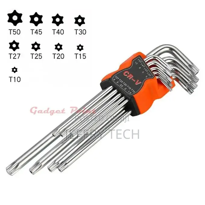 Torx Allen Key Wrench Set With Hole T10-T50 9pcs