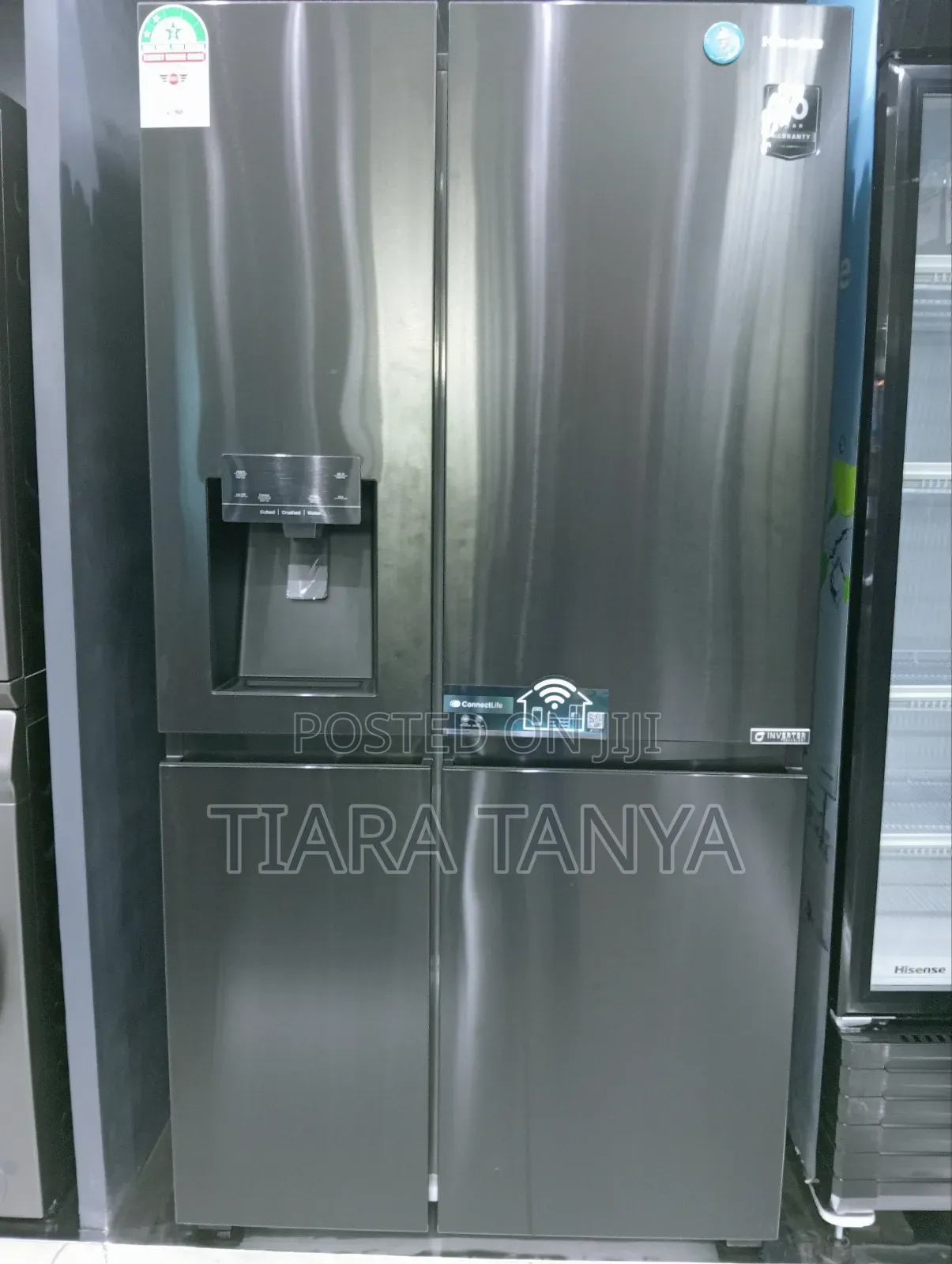Hisense628l Side by Side Refrigerator With Water Dispenser