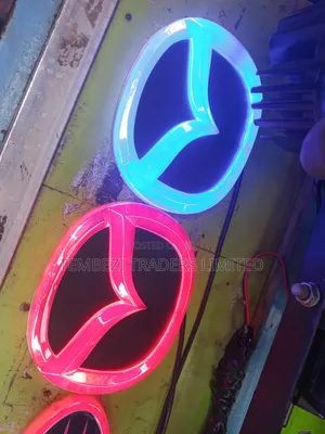 Mazda Logo With Light Blue And Red
